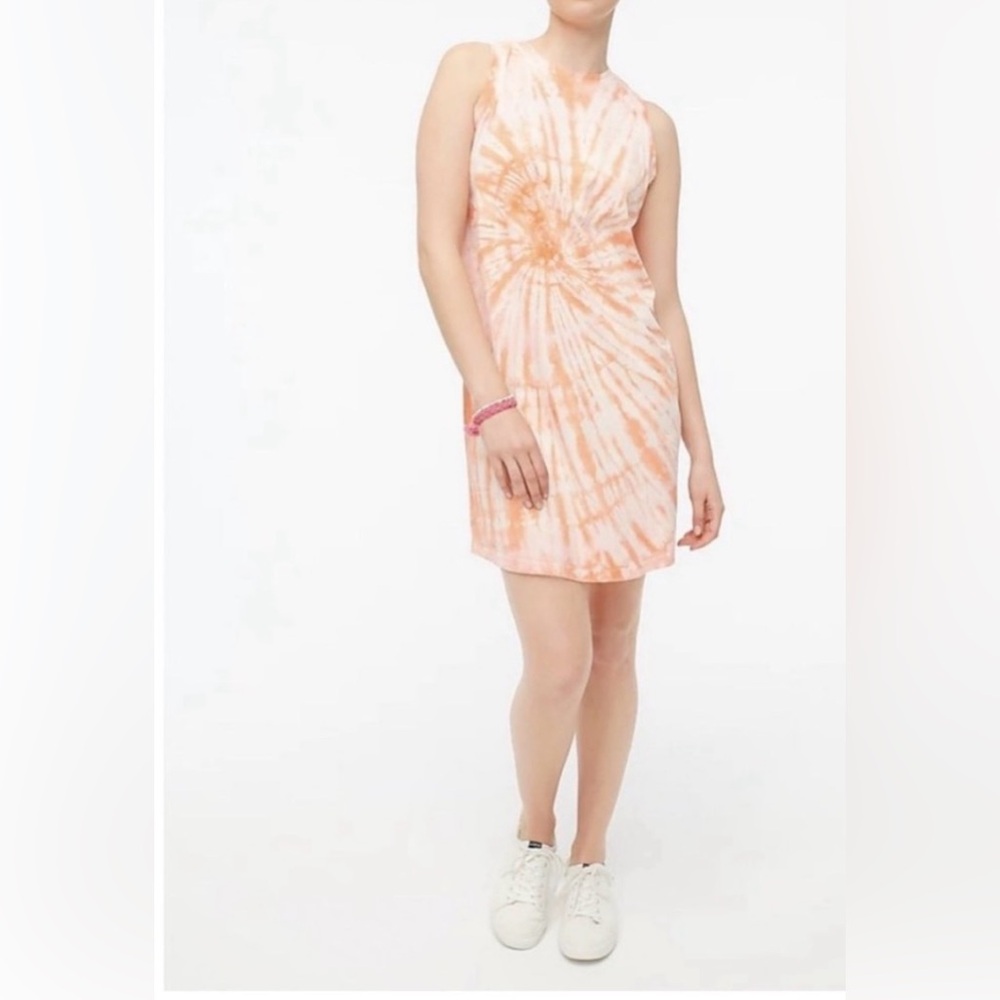 J. Crew Factory EUC Tie Dyed Pink Knit Mini Tank Dress Small